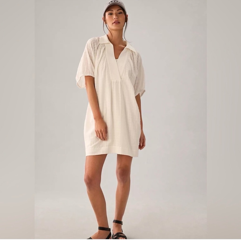 Anthropologie V-Neck Tiered-Sleeve Tunic Dress Women’s Size Small A19